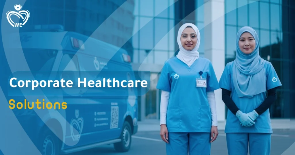 Comprehensive corporate healthcare solutions — employee medical check-ups, on-site health services, wellness programs and rapid medical support to ensure a healthy and productive workforce.